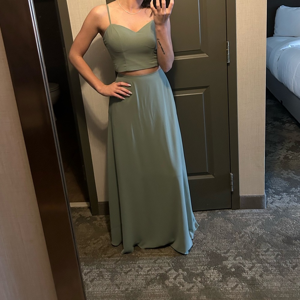 Two piece bridesmaid dress